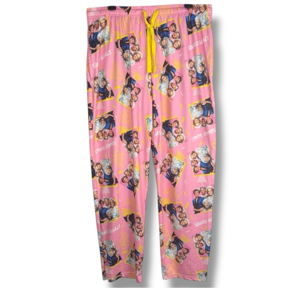 The Golden Girls Pink Squad Goals Sleep Pants Pink Yellow Size Large
